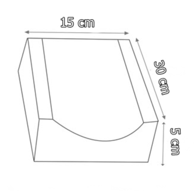 Oluk Taşı 15x30x6 cm